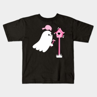 Ghost and Birdhouse Kids T-Shirt